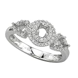 14K White Gold Diamond Engagement Ring Semimount