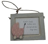 from East of India East of India Baby Girl Plaque - Little hands button nose chubby cheeks tiny toes