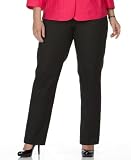 J Jones New York Plus Size Pants, Elastic Waist Classic