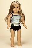 Black Tankini with Striped Top. Fits 18