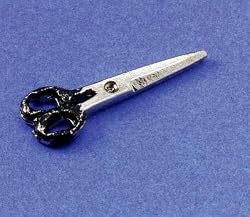 Dollhouse Miniature Black Handle Scissors