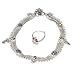 Sterling Silver Anklets Toe Ring Pair 9.75 inches (anklt566)