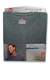  : Hanes Men's Perfect T-Crew 2-Pack, Charcoal Grey, Large
