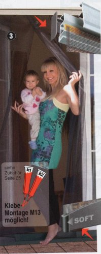 Fliegengitter Türvorhang Comfort Alu 120 cm x 250 cm anthrazit Fliegengitter Türvorhang Comfort Alu 120 cm x 250 cm anthrazit