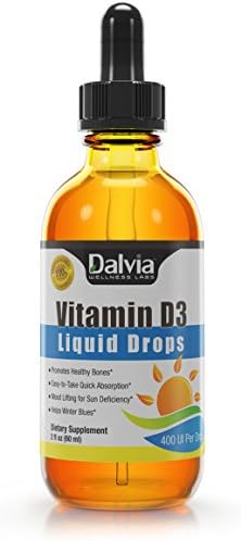 Vitamin D3 Liquid Drops - 60ml - 400IU per Drop - Gluten Free - No Nasties and Nothing Artificial Just Pure