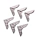 6pcs Shirt Blouse Pointed Collar Clips Metal Wing Tips, Silver 2.5cm