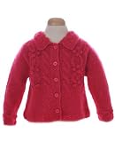 : Room Seven Red Cable Cardigan Sweater