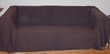 100 Cotton Dark Brown 3 Seater Or Large 2 Seater Sofa Throw 230 X 250 Cms