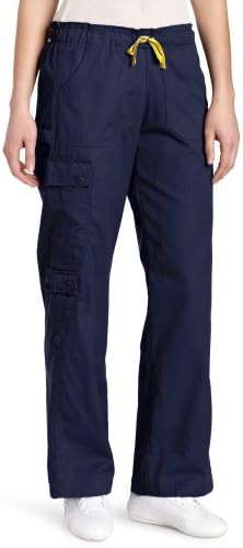 WonderWink Women's Scrubs Mink Featherweight Cargo Roll Up Pant, Navy, Small