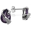 Goldmaid Damen-Ohrstecker 925 Sterlingsilber 19 Zirkonia lila weiss Fa O4307S