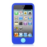 Dark Blue Minisuit Touch Case – Silicone skin design cases for Apple iPod Touch 4g 4th Generation bonus screen protector + Minisuit LCD Cleaner