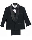 Black Baby Boy & Boys Tuxedo Special occasion suit, Complete Set, Jacket, Shirt, Vest & Pants, Bowtie