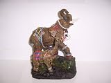 Thai Indian Playful Elephants Figurine -- 8"