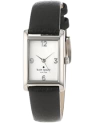 kate spade new york Womens 1YRU0045 Black Leather Strap Stainless Cooper Watch