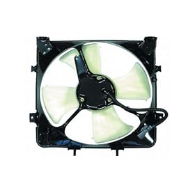 92-95 HONDA CIVIC (K-600 ENGINE) / 93-97 HONDA DEL SOL AC CONDENSER COOLING FAN (W/ SHROUD, W/ MOTOR) 94 96 1992 1993 1994 1995 1996 1997