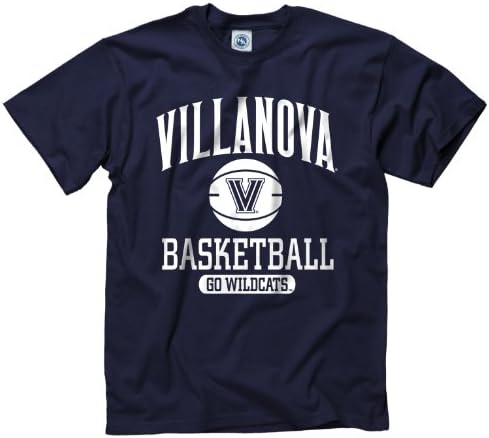 Villanova Wildcats Adult Basically Basketball T-Shirt (Navy, Large)