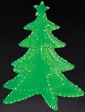 60" Green Mesh 3-Dimensional Lighted Christmas Tree Yard Art