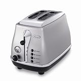 DeLonghi Icona CTO2003 Toaster, 2 Slot (High Gloss Satin Silver) from Delonghi