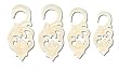 WATER BUFFALO BONE TRIBAL HOOKS BTRHK6 -6G (4MM)