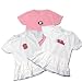 Toddler's Collegiate Ruffle Dress (White or Pink)