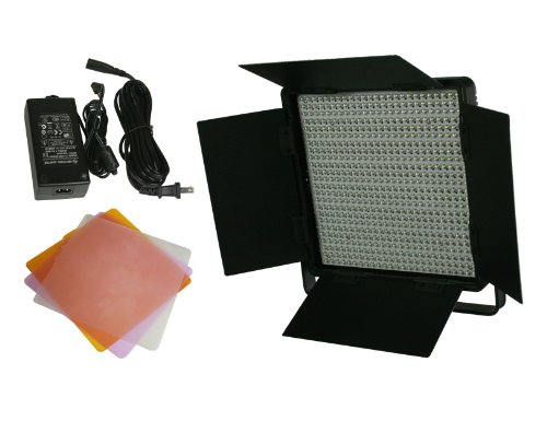 600 LED Video Lite Panel Studio Photography Lighting Sony V Mount, Dimmer Switch, 15V Output CN600SA