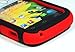 Bastex Heavy Duty Hybrid Case for ZTE savvy Z750C - Red Silicone with Black Hard Shell