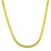 14k Gold Overlay Sterling Silver 18 Inch Herringbone Necklace