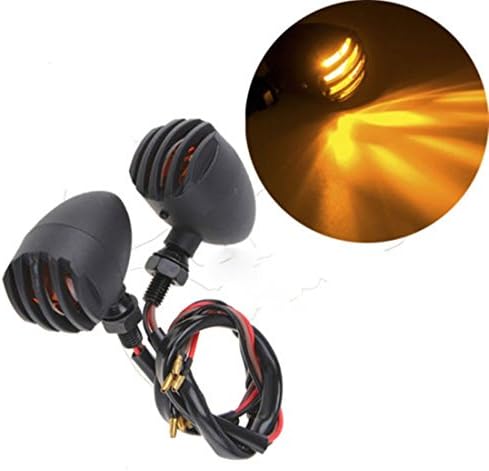 Push Cart Universalt Motorcycle Turn Signal Indicator Light Lamp Black Grill Bulle