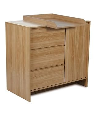 erin changer dresser - warm oak