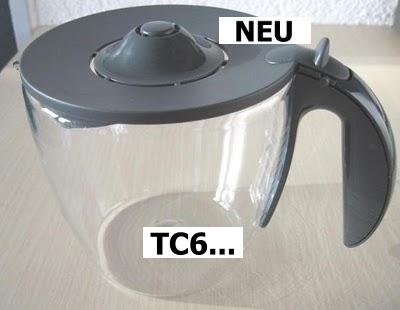 Produkt-Bild: Ersatzkanne / Glaskanne Siemens f&uuml;r TC6.... - Kunststoff grau