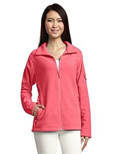 Columbia Women's Fast Trek II Full Zip Fleece Jacket, Bright Geranium, Large
