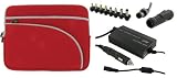 41yTNz7hWZL. SL160  rooCase 4n1 Combo   Dell Inspiron Mini IM12 2868 12.1 Inch Netbook Sleeve Case with AC and DC Adapter Charger Home / Car / Airplane   Invisible Zipper Tri Pocket Red
