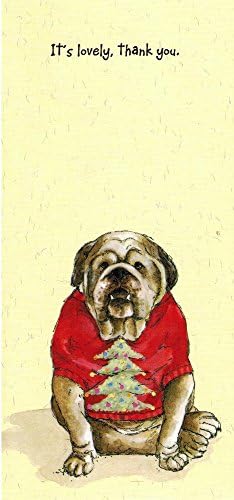 English Bulldog Christmas Cards "Christmas Jumper" Set of 6 Cards