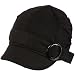 Cotton Newsboy Cabby Adjustable Buckle Cap Hat Black