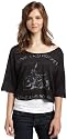 Public Library Junior's Love Rockets Moto Cropped Tee