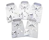 (メンズ バツ) MEN'S BA-TSU ジャパンブランド 5枚セット ワイシャツセット ボタンダウン ホリゾンタル デザインスリム細身 デザイン