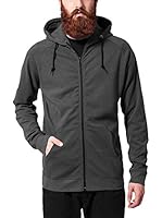 Urban Classics Sudadera con Cierre (Gris Oscuro)