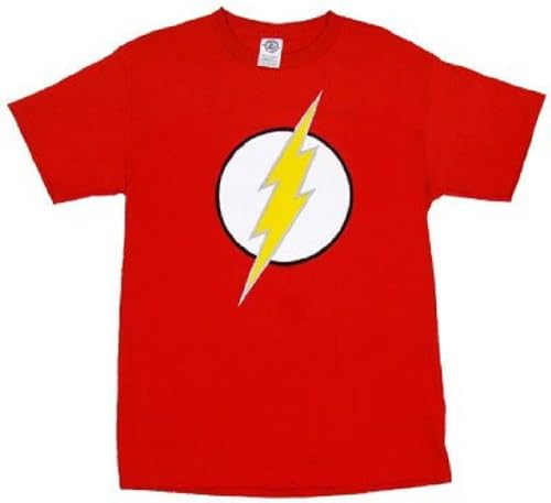 Classic FLASH SILVER FOIL LOGO T Shirt DC Comics, XLarge