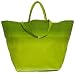 Cotton Canvas Kiwi Green Beach Bag 26"L Top x 16.5"H