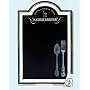 Culinary CHALKBOARD & Chalk Memo Board Kitchen Art, Black White Aqua