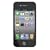 Skin Tasche f�r iPhone 4 und Displayschutzfolie - Schwarz