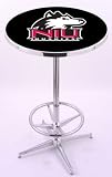 Northern Illinois University Chrome Pub Table With Foot Rest