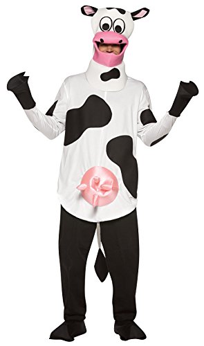 Rasta Imposta Light Weight Cow Costume, Black/White