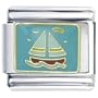 Red Sail Boat Spring Italian Charms