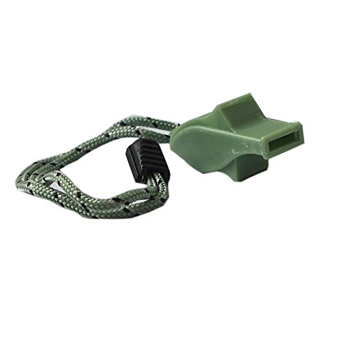 XiDaJe Green Camping Hiking Security Emergency Whistle