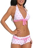 Sexy Retro Polka Dot Two Piece Hipster Bikini Swimwear, Small
