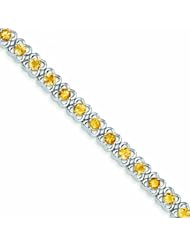 Genuine .925 Sterling Silver Citrine Bracelet 17.3 Grams . 100% Satisfaction Guaranteed.