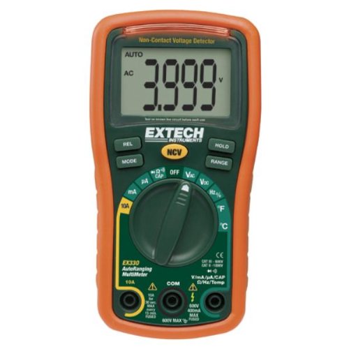 Extech EX330 Autoranging Mini Multimeter with Built In Thermometer with Type K Remote Probe