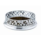 Ginkgo 079914-52120-8 Patriot Pewter Wine Bottle Coaster - Grape Motif