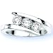 Jewelry : 14K White Gold 3 Stone Channel Set Round Diamond Ring (1.00 ctw, H-I, SI)